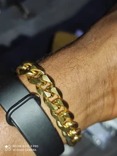 Pulsera de acero inoxidable para hombres y mujeres, pulseras de cadena de eslabones cubanos, Color dorado y plateado, joyería de moda al por mayor KBB10