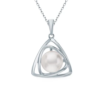 

Silver Pendant with pearls sunlight sample 925