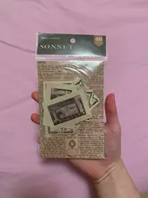 Lote de 40 unidades de tarjetas Estilo Vintage de papel Kraft con diseño de flores, ideal para diario, ideal para álbumes de recortes