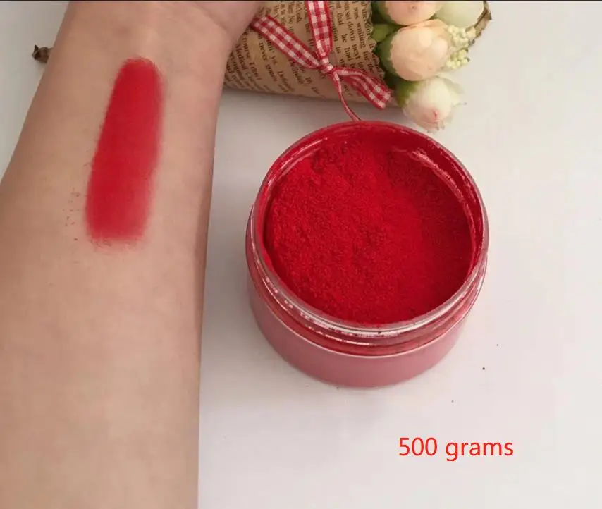500 grams Матовый красный пигмент оксида железа порошок DIY мыло, продукты для тела ванны/косметика/лак для ногтей/искусство/краски/ремесла - Цвет: 500 grams