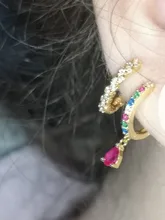 ROXI-Pendientes redondos de Aro para mujer, de Plata de Ley 925, joyería para mujer, aretes Brincos circulares de cristal de circón, aretes