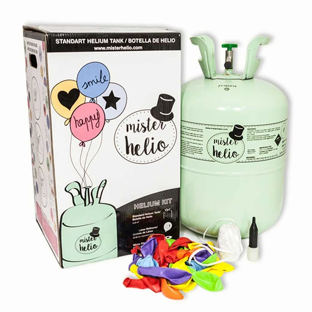 Cylindre à hélium jetable, bouteille à hélium pour jusqu'à 25 ballons  inclus, Mister hélium - AliExpress