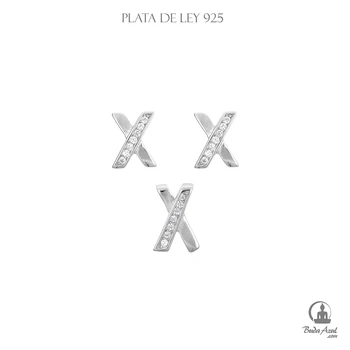 

Colgante Pendientes Plata de Ley 925 ASPAS CON PIEDRAS Joyería Silver C320