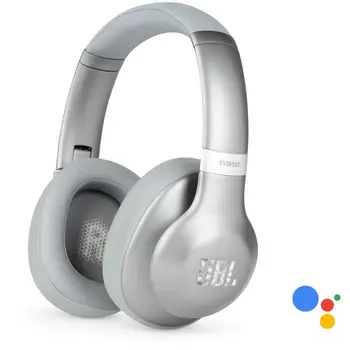 

Everest 710GA Pro Audio Wireless Bluetooth microphone headphones optimized for Google Assistant Silver color