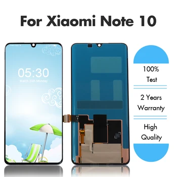 

Super Amoled For Xiaomi Mi Note 10 LCD Display Touch Digitizer Assembly M1910F4G Mi Note 10 LCD Screen Replacement 6.47 inch