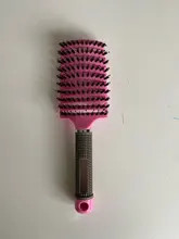 Peine para masaje del cuero cabelludo para mujer, 7 colores, cerdas de nailon, cepillo de pelo rizado húmedo, cepillo de pelo para salón, herramientas de estilo de peluquería