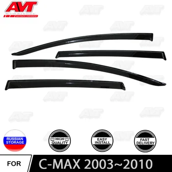 

Window deflectors for Ford C-Max 2003~2010 car styling wind deflector guard auto vent visor rain guards cover decor