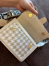 Bolso cuadrado de lana Retro de diseño único, bandolera de hombro elegante, ancho de 20,5 cm, alto de 15cm, grosor de 8cm