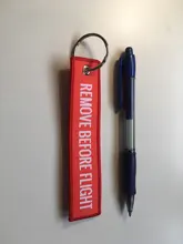 Llavero con etiquetas de llaveros rectangulares de poliéster, bordado, mensaje Multicolor, 13*3CM