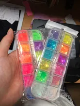 Manicure-Nail-Decoration Sequins-Polish Nail-Art Glitter-Flakes Fruits Fluorescence Heart