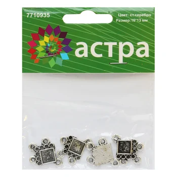 

Decorative element connector fin1758, 16*13mm, 4 pcs/pack