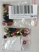 Elevador de placa base dorada + tornillos plateados, arandelas rojas de ordenador de 6,5mm 6-32-M3, alta calidad, 10 Uds.