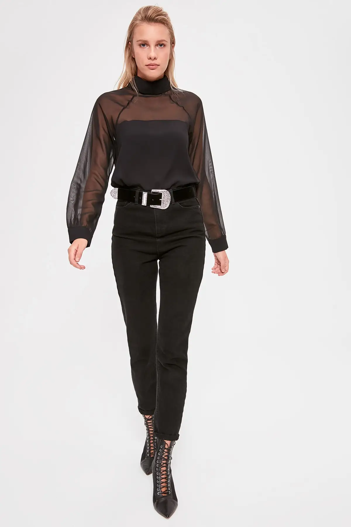 Trendyol воротник детальный Bluz TWOAW20BZ0848