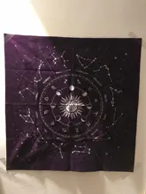 Mantel de cartas de Tarot con 12 Constelaciones, tela de terciopelo para adivinación, juegos de mesa, astrología, oráculo, almohadilla para tarjetas