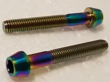 Tornillo de cabeza cónica para llave Allen de titanio M5, tornillo para eje de bicicleta, para sillín, piezas de bicicleta GR5, 10, 12, 16, 18, 20, 25, 30, 35, 40, 45, 50