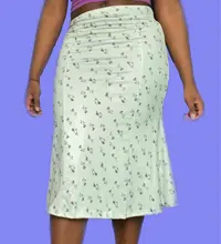 Falda estampada de verano para mujer, falda de corte en a Y2K, Harajuku, hasta la rodilla, informal, de cintura alta, para fiesta, ropa de calle, ceñida, e-girl