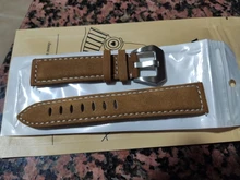 REMZEIM-Correa de cuero marrón Vintage para hombre y mujer, pulsera de repuesto, relojes con hebilla sólida, 18mm, 20mm, 22mm y 24mm