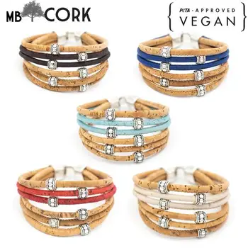 

Jewelry bracelet for women handmade Cork Bracelet BR-92-MIX-5