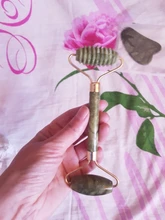 Cara Natural masajeador Guasha Jade rodillo raspador de herramientas de cuidado para la piel Facial de masaje Microniddle limpiador Facial cuidado de la piel