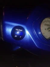 Voltímetro Digital para motocicleta, voltímetro Digital con pantalla LED, resistente al agua, Mini DC5V-48V redondo
