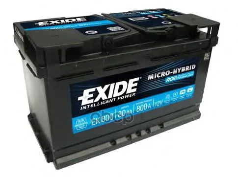 Аккумулятор Exide Ek800 80 Ач EXIDE арт. EK800