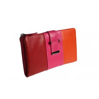 

Wallet purse Lady tricolour network Orange pink. Measurements: 10x18x3 cm.