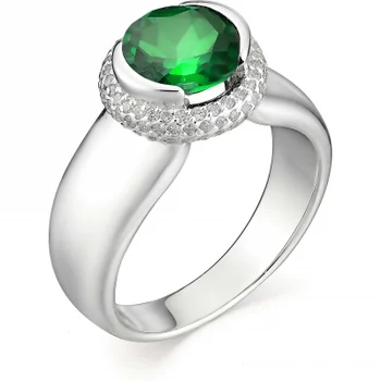 

Alcor ring with emerald and cubic zirconia