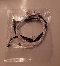 Colgante de aleación Yin y Yang Tai Chi Retro Para hombre y mujer, pulsera de cuero tejida de dos piezas en blanco y negro, regalo para parejas