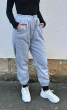 Joggers informales de lana para mujer, pantalones de chándal holgados de cintura alta, Hip-Hop, para correr, trotar, ropa de calle, 2020