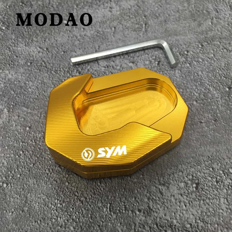 Gold Для SYM JOYRIDE S 200 I ABS JOYRIDES200 CNC алюминиевая мотоциклетная подставка боковая пластина для расширения подставки - Цвет: Gold