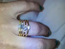 IPARAM-Conjunto de 4 anillos de circonita de cristal para mujer, juego de anillos de oro 2020, set de anillos de compromiso bohemios vintage para mujer, joyería para fiesta