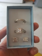 Conjunto de anillos de boda para mujer, de lujo, Plata de Ley 925, grande, compromiso, dedo africano, regalo de Navidad, joyería R4428