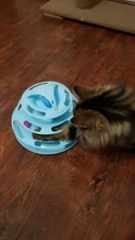 Juguete para gatos de 3 niveles, divertido juguete de torre con pistas de discos para gatos, placa de entretenimiento de inteligencia para gatos