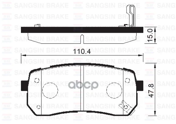 Колодки Тормозные Hyundai H1 02-/Ix55 3.0 08-/Kia Carnival 06- Задние Sangsin Brake Sp1192 Sangsin brake арт. SP1192