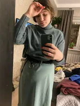 Satin Dress Mid-Long Femme Robe Long-Sleeve WOTWOY Elegant Women Vestidos Cotton Solid