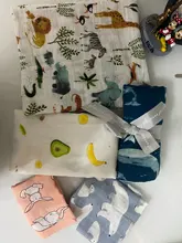 Manta de muselina de algodón y bambú para bebé, edredón para bebé, Toalla de baño para recién nacido, saco de dormir para niño pequeño, 120x120cm