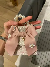 Los niños de las muchachas del bebé mensajero Cadena de perlas bolsa bolso con lazo, monedero, bolso de hombro, las niñas princesa lindo bandolera cruzada @ 45