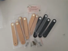 Tiradores de cajón de armario con mango de cuero de 128mm, manija para gabinete de cocina, pomos de puerta negra y tiradores para mobiliario