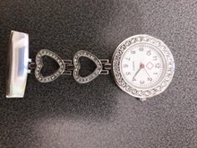 Reloj de bolsillo con colgante de corazón y Clip para mujer, cronógrafo de cuarzo, para Doctor y enfermera, a la moda