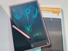 Tableta de escritura LCD ultrafina de 12 pulgadas, tablero electrónico de dibujo Digital colorido, Mini libreta portátil para niños y adultos