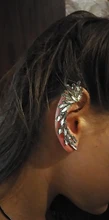 2021 nueva moda elegante Vintage Punk gótico para la oreja, de estrás de cristal brazalete de Clip de perno pendientes 1E321
