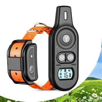 

With 1 Orange Collar Waterproof IP67 Remote Control Dog Shock Training Collar 300g34e