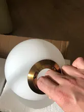 Pendant-Lights Hanging-Lamp Hoop Glass-Ball Industrial-Decor Gold Living-Room Modern Led