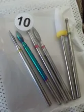 Fresas de diamante para manicura, taladro de cerámica para uñas, molinos de eliminación de broca para uñas, juego de herramientas eléctricas para manicura de Gel, 6 uds.