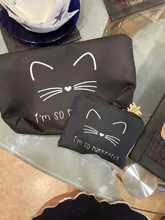 Jom Tokoy-Bolsa de maquillaje impresa para mujer, conjunto de neceser con bonito patrón de animales, organizador de regalos de combinación, 2 uds.