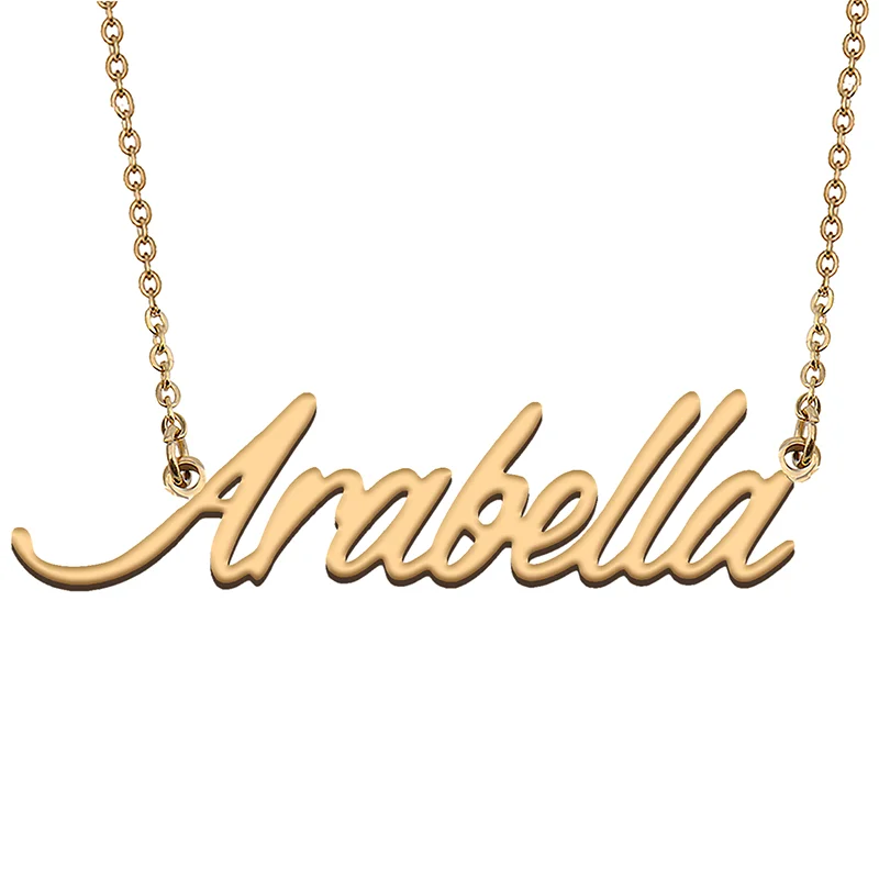 Arabella Custom Name Necklace Customized Pendant Choker Personalized Jewelry Gift for Women Girls Friend Christmas Present