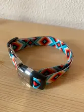 Collar de identificación de perro personalizado, nailon, placa de etiqueta grabado gratis para perros pequeños, medianos y grandes, Pitbull