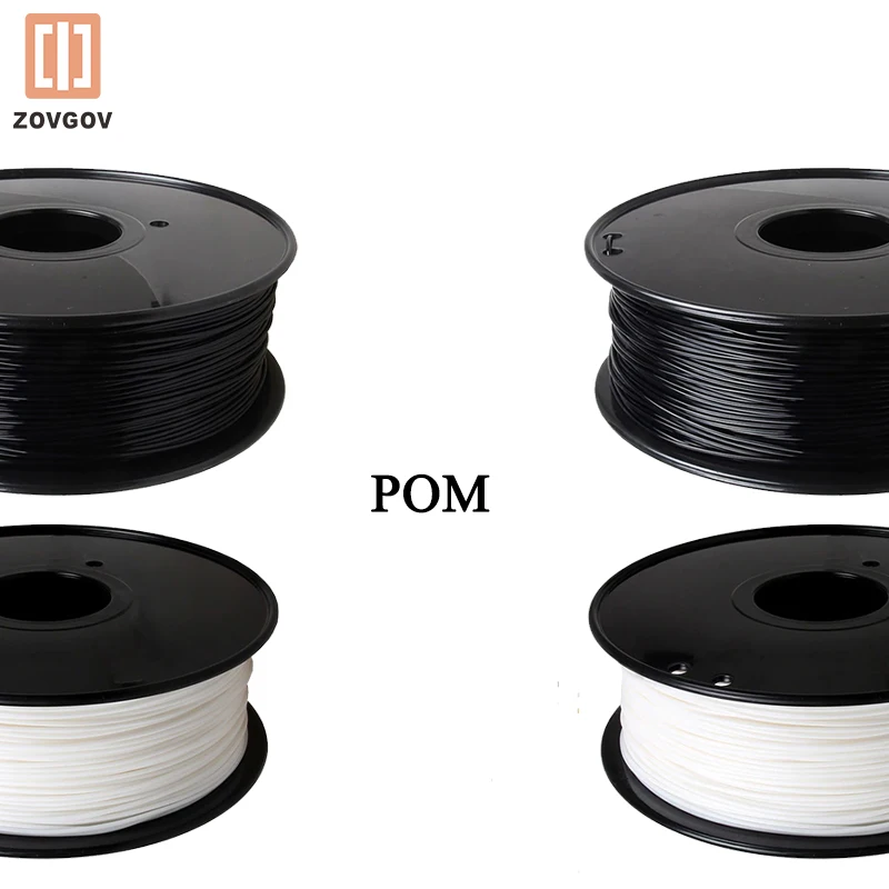 

POM Acetal Delrin Filament ZOVGOV 3D Printer1.75mm 1kg FDM White Black Fast Delivery Stock