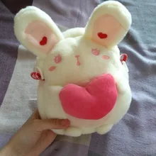 Bolsa de mensajero con diseño de conejo y muñeca de peluche para mujer, bolso organizador de hombro tipo bandolera para teléfono de oso para niña, para otoño e invierno, 2020