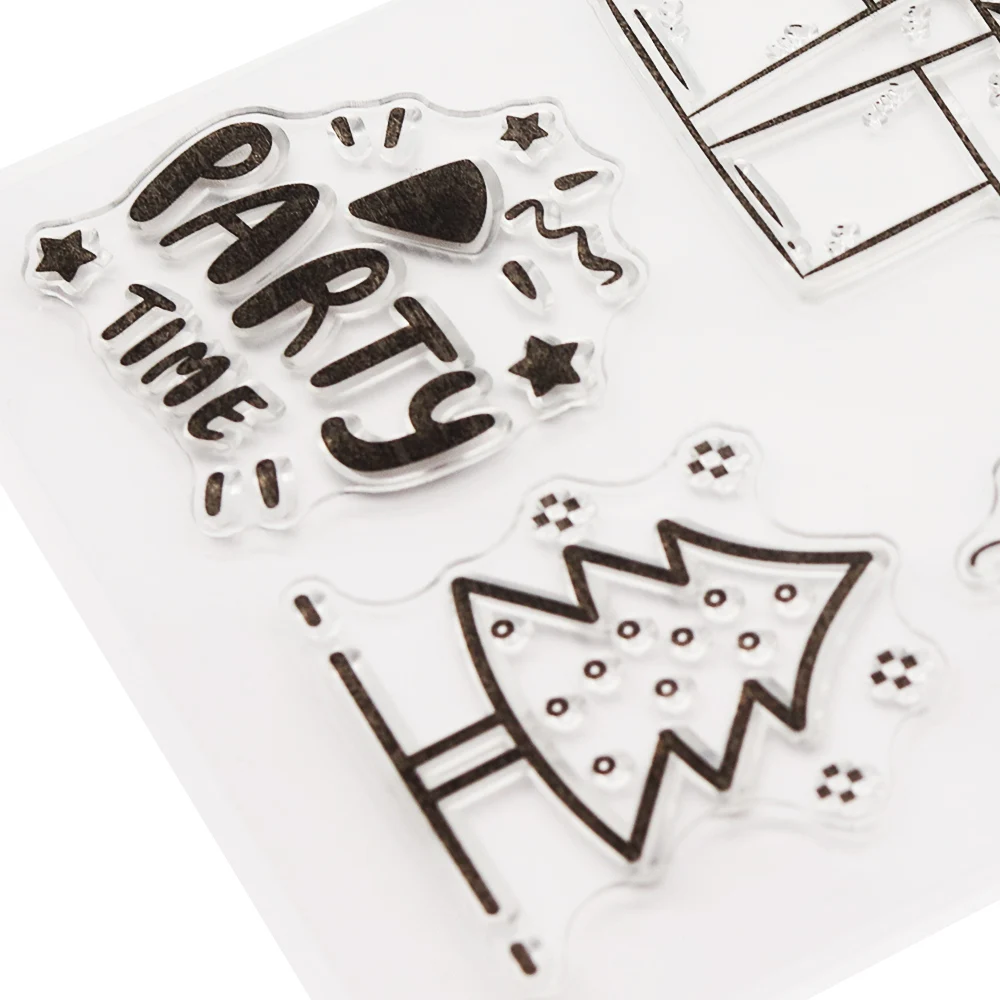 크리 에이 티브 경로 클리어 우표 인감 투명 실리콘 생일 재사용 가능한 DIY 공예 스크랩북 카드 만들기 저널링 장식